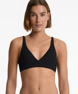 OYSHO Топ бикини халтер из ткани пике на запахе, черный