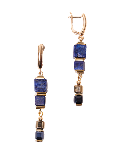 20153290 Серьги Роман с камнем