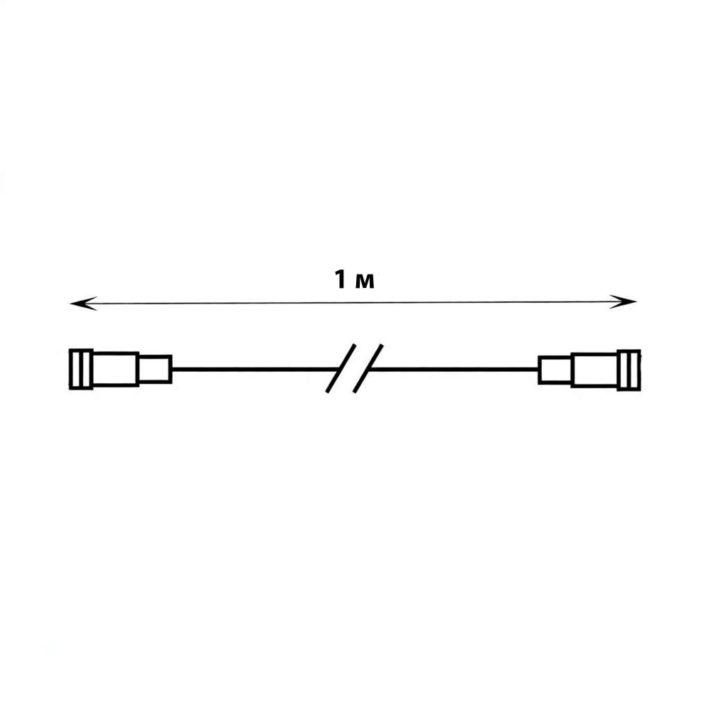 UCX-F90 E-1M-WH Удлинитель для гирлянд серии F90PRO. 1м. Статика-мерцание. IP67. Белый. TM Uniel
