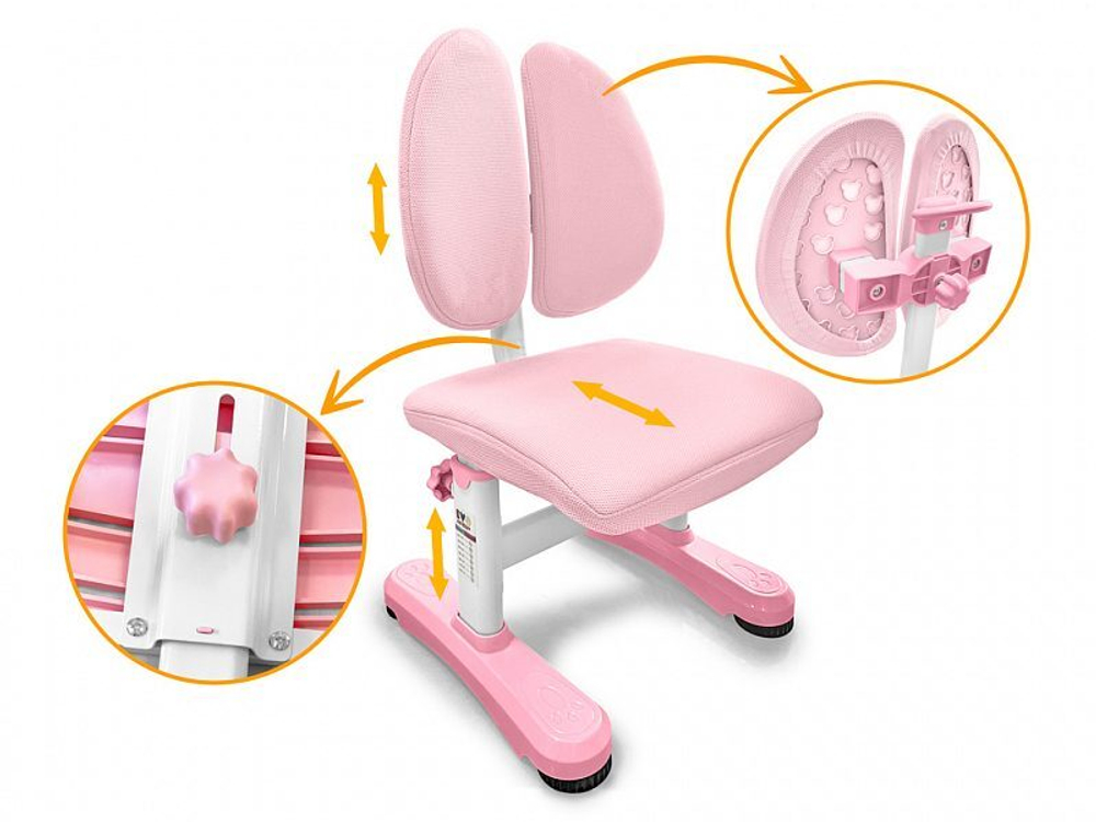 Комплект растущей детской мебели Mealux EVO Panda XL BD-29 парта + стул + надстройка + подставка + выдвижной ящик + стаканчики + накладка