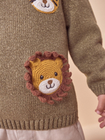 Джемпер с вышивкой для мальчика Next K82-481, Хаки