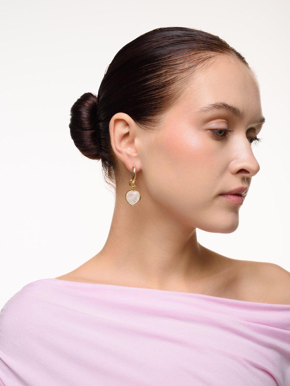 Серьги "Lovely" с горным хрусталем Gold