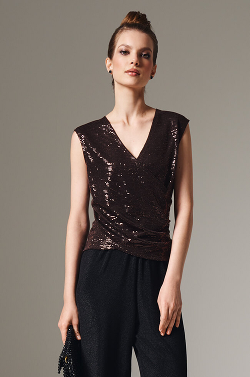 23136 Топ женский (медно-черный)