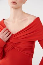 ТОП-БОДИ С УЗЛОМ, КРАСНЫЙ