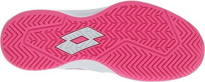 Женские Кроссовки теннисные Lotto Mirage 500 II ALR W - all white/silver metal 2/vivid fuchsia