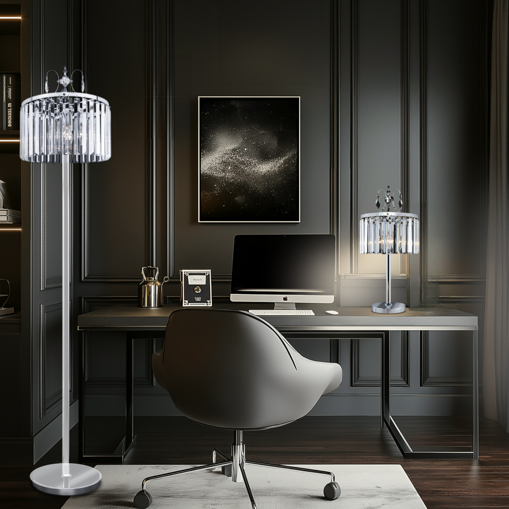 Citilux Инга CL335831 Настольная лампа хрустальная Хром