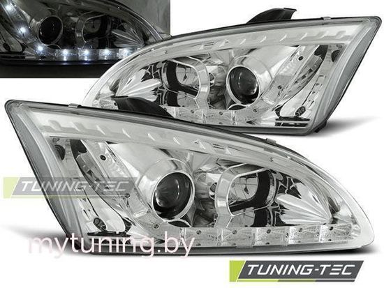 Передние фары Ford Focus 2 daylight chrome