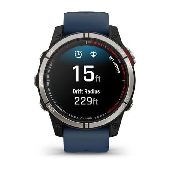 Garmin QUATIX 7 Sapphire титановый с синим силиконовым ремешком