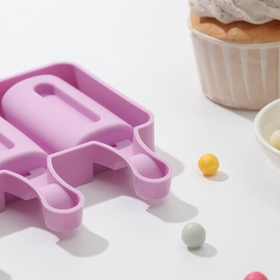 Форма для эскимо «Сицилия», 19,5х11 см, 4 ячейки (6,8х3,5 см)