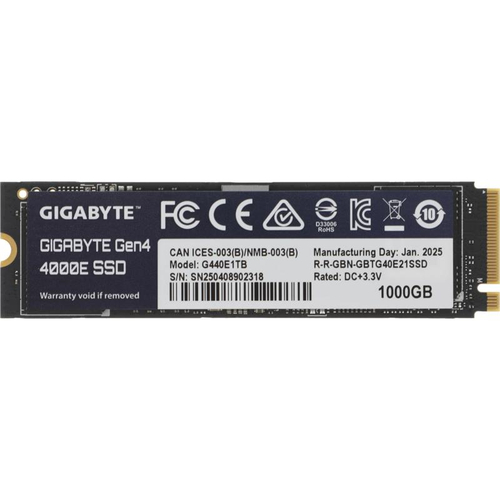 Твердотельный накопитель SSD Gigabyte 1TB Gen4 4000E G440E1TB
