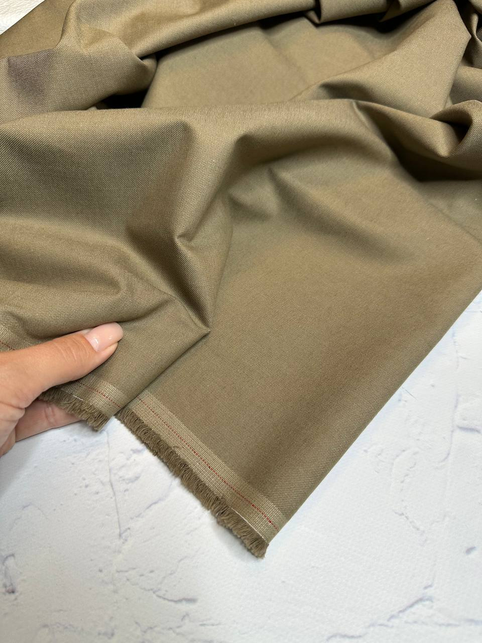 Костюмно-плательный шерстяной габардин (Marzotto, 100%шерсть, Бронзовый табак, 153, 280 гр/м2)