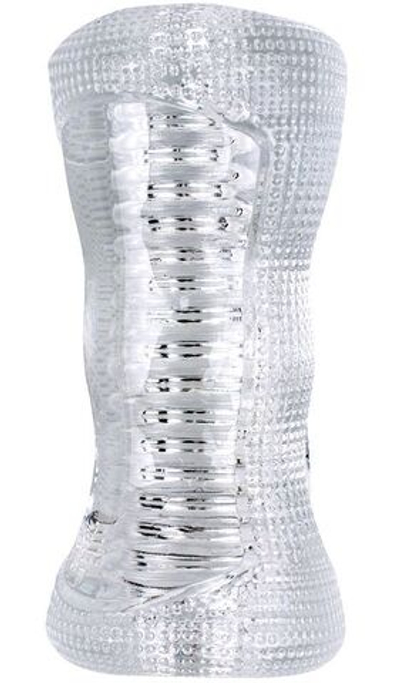 Прозрачный рельефный мастурбатор Diamond Hand Job (Цвет: прозрачный)