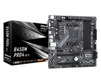 Материнская плата ASRock B450M PRO4 R2.0 [AM4, AMD B450, 4xDDR 4, 2xM.2, 2xPCI-E x16, Micro-ATX]