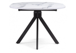 Стол деревянный Woodville Бетина мрамор белый, черный