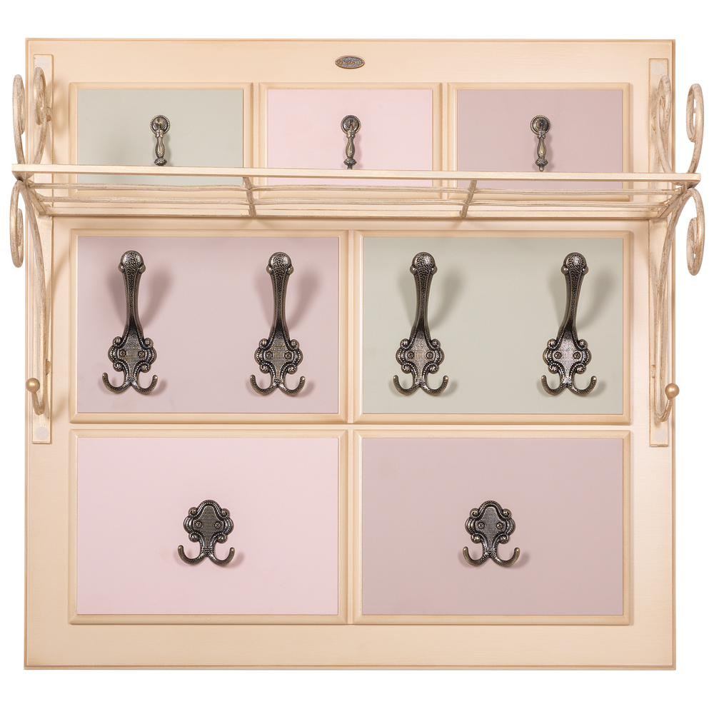 Вешалка настенная Пандора 2 Айвори Акварель