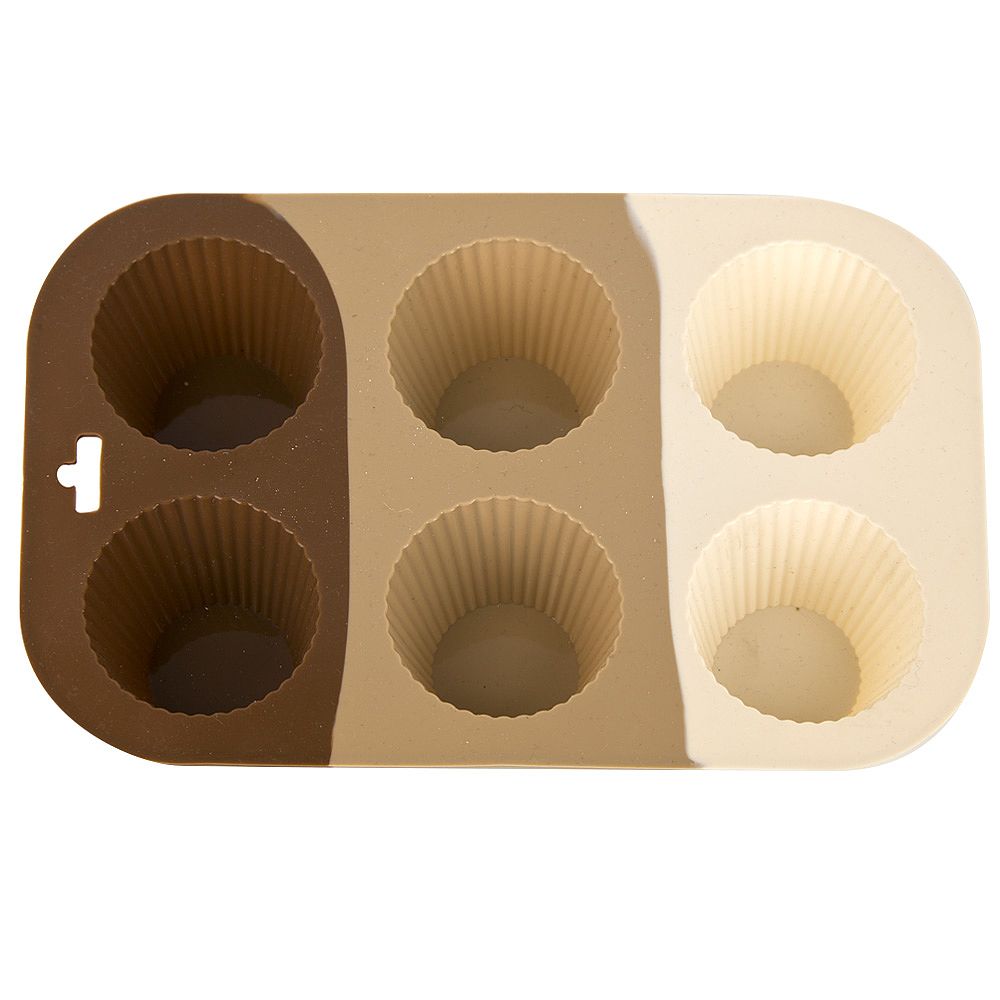 Форма для выпечки 6 ячеек" " 26*16,5*3,5см. (силикон)(без упаковки)