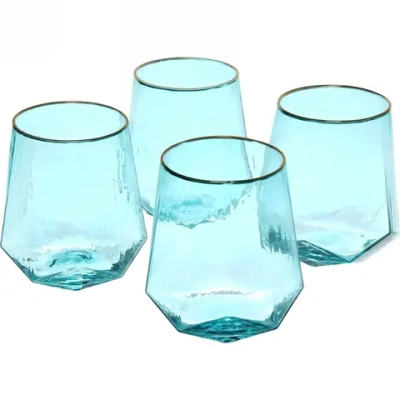 Стакан 450мл «ICE CRYSTAL» в наборе 4шт, голубой