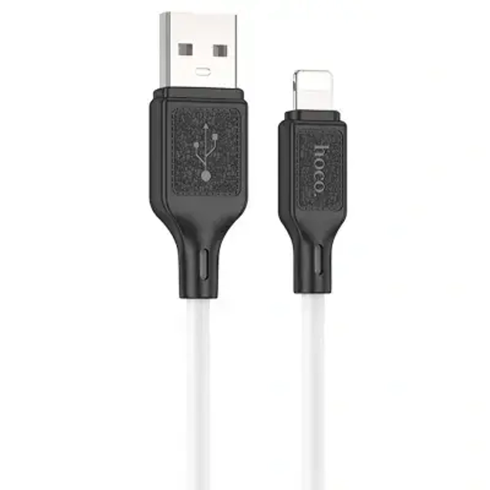Кабель USB - MicroUSB HOCO X90 (белый) силиконовый 1м