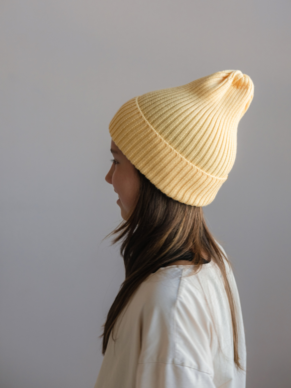 Шапка вязаная-резинка весенняя/осенняя КЭП(Шампань)