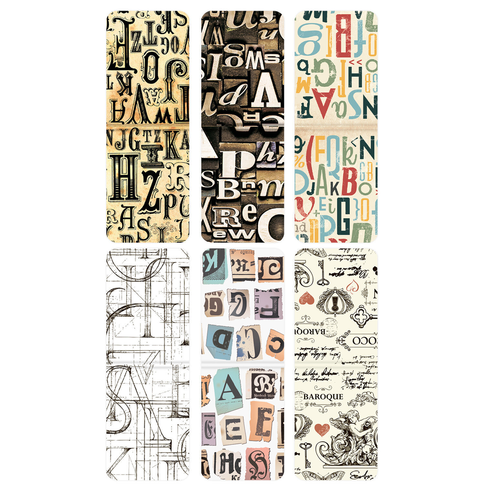 Закладки для книг МАГНИТНЫЕ "LETTERS" набор 6 шт. 35x25 мм BRAUBERG (8 штук в упаковке)