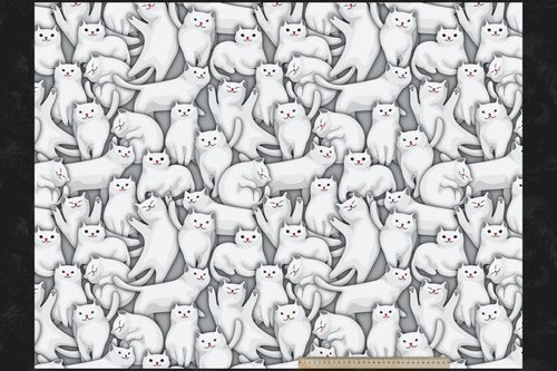 Kotofey 01 детская мебельная ткань велюр с принтом, ширина 1,4 м.