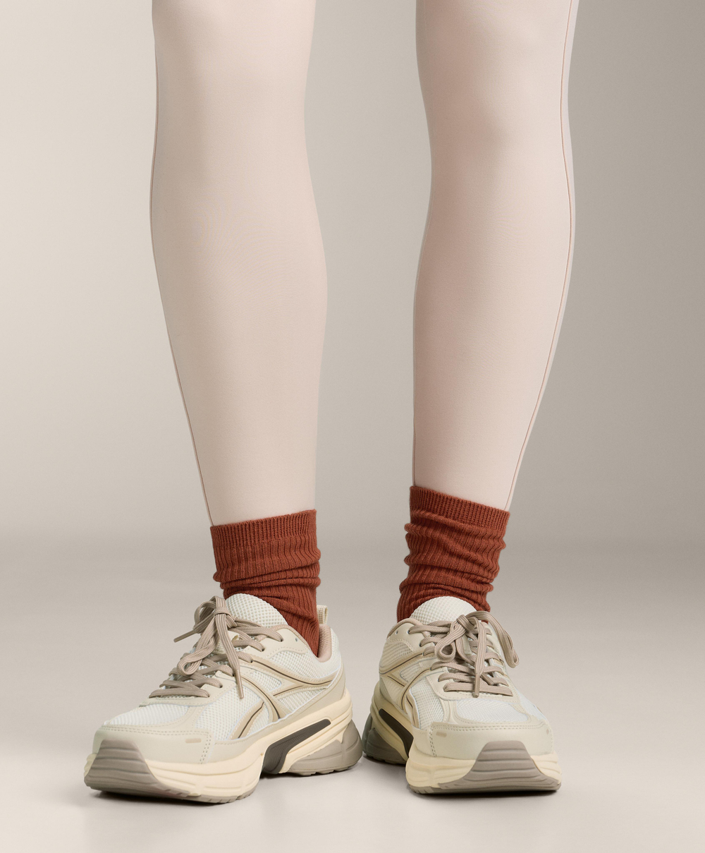 OYSHO Пять пар классических носков с хлопком, террактовый