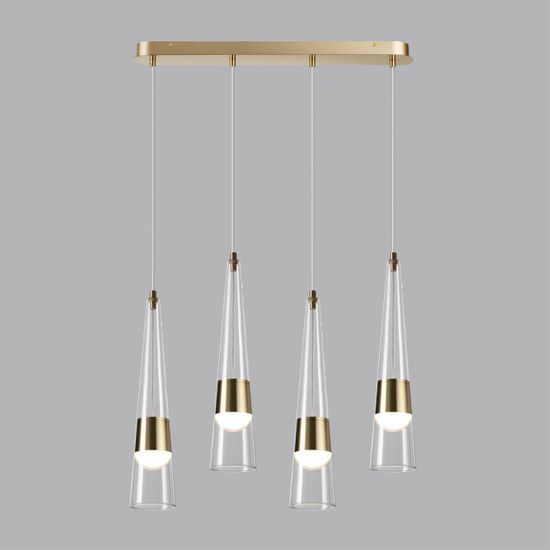 5043/42L L-VISION ODL24 435 глянц.золото/прозрачный/металл/стекло Люстра LED 42W 3000K 4167Лм LUMP