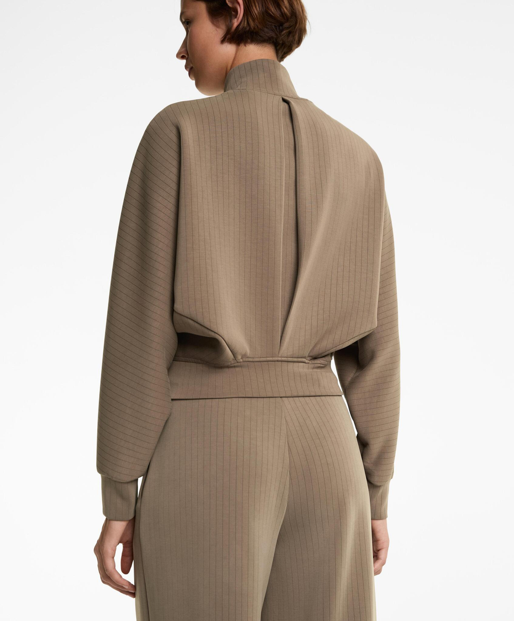 Oysho Толстовка с высоким воротником, мокко