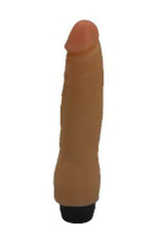 Гелевый вибромассажёр без мошонки - 17,5 см.