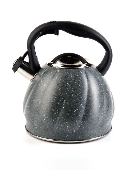 Чайник 3 л. из нержавеющей стали со свистком Kamille с мраморным покрытием