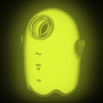 Желтый люминесцентный вакуум-волновой стимулятор клитора 8,4см Satisfyer Glowing Ghost