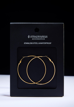 STRADIVARIUS Водонепроницаемые серьги-кольца, желтый