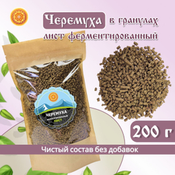 Лист черемухи ферментированный гранулы.