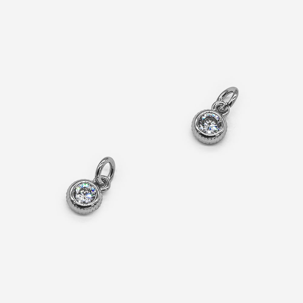 Подвеска-мини "Наутилус" 7*5мм, фианит, родирование