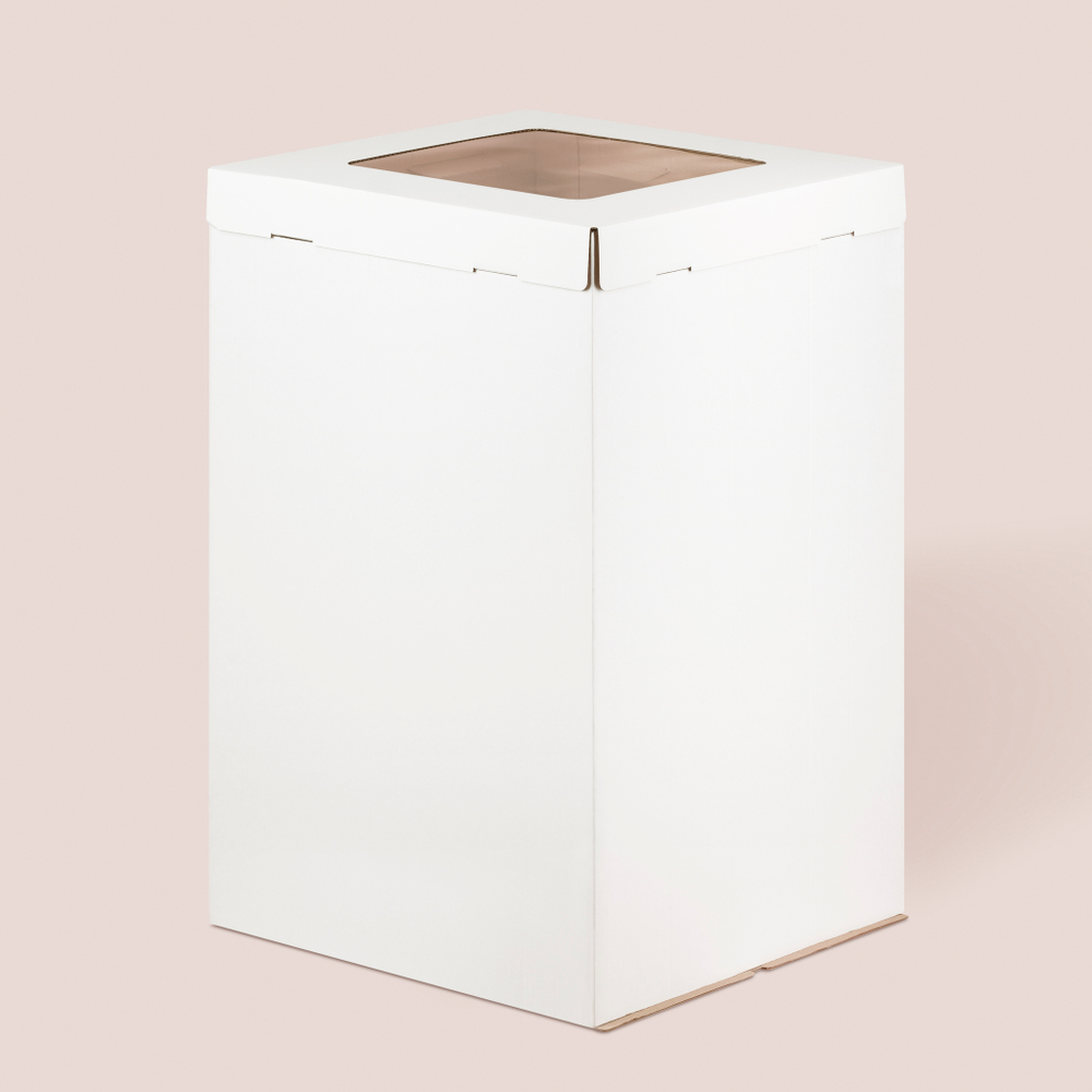 Коробка для торта с окном, 500*500*800 мм, гофрокартон