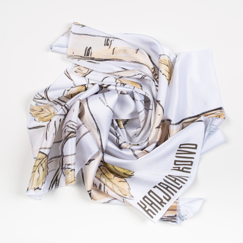 Шейный платок «Karjalan koivo», 70×70 см