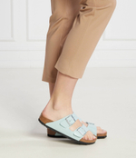 Шлепанцы кожаные arizona bf Birkenstock - бирюзовый(1026963)