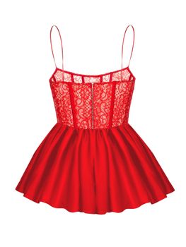 Кружевной топ с баской