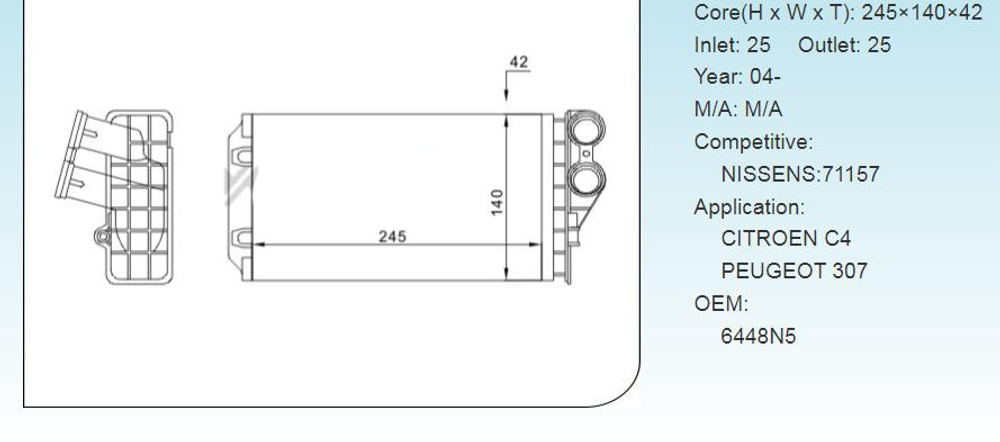 Kular - 86256-KLR - Heat Exchanger, interior heating