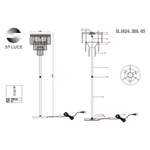 SL1624.205.03 Торшер ST-Luce шампань/прозрачный E14 3*40W ERCOLANO
