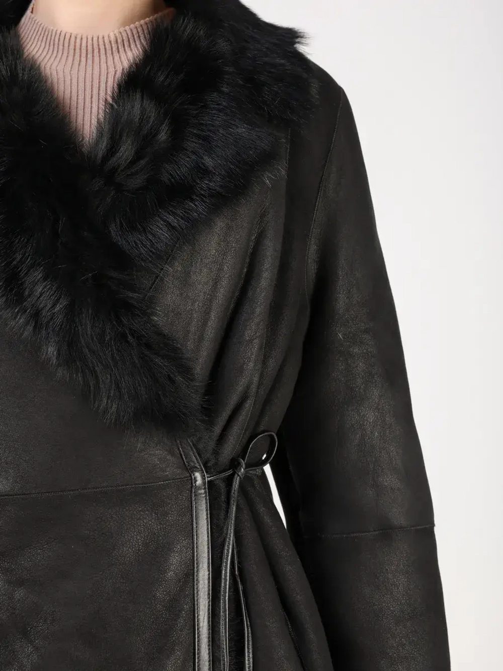 Дубленка зимняя натуральная длинная и теплая