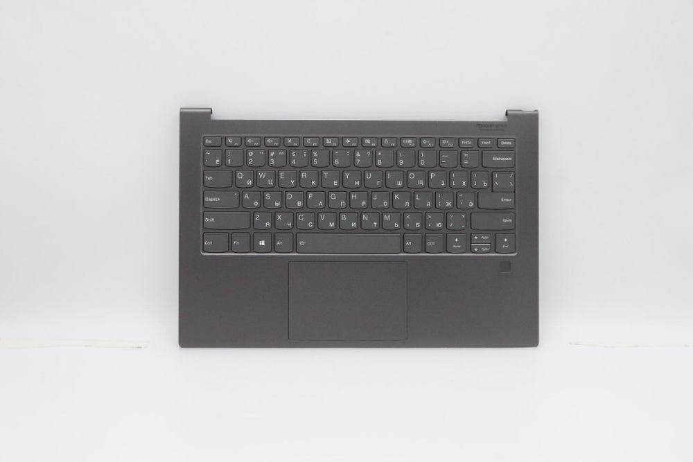 Верхняя панель с клавиатурой (топкейс) для ноутбука Lenovo Yoga C940-14. раскладка - русская, с подсветкой, серая (5CB0U44230), оригинал