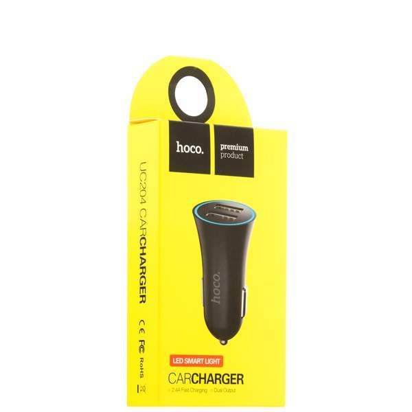 Разделитель автомобильный Hoco UC204 Car Charger (2USB: 5V & 2.4A) Черный