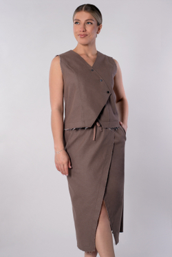 Жилет женский 4338зпа, какао #429Кк064338зп