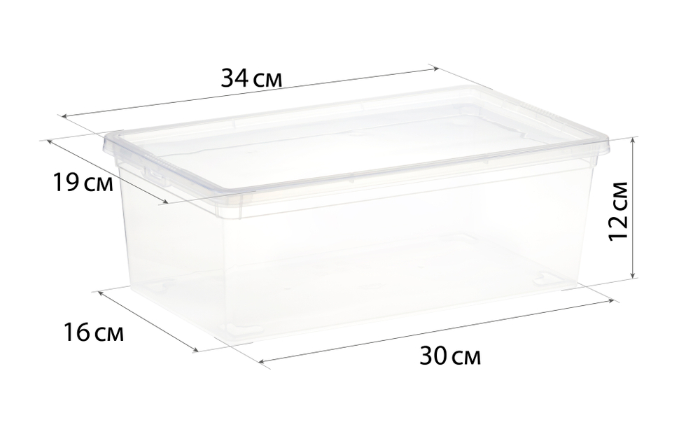 Ящик прозрачный 5,5л 340х190х120мм М2351