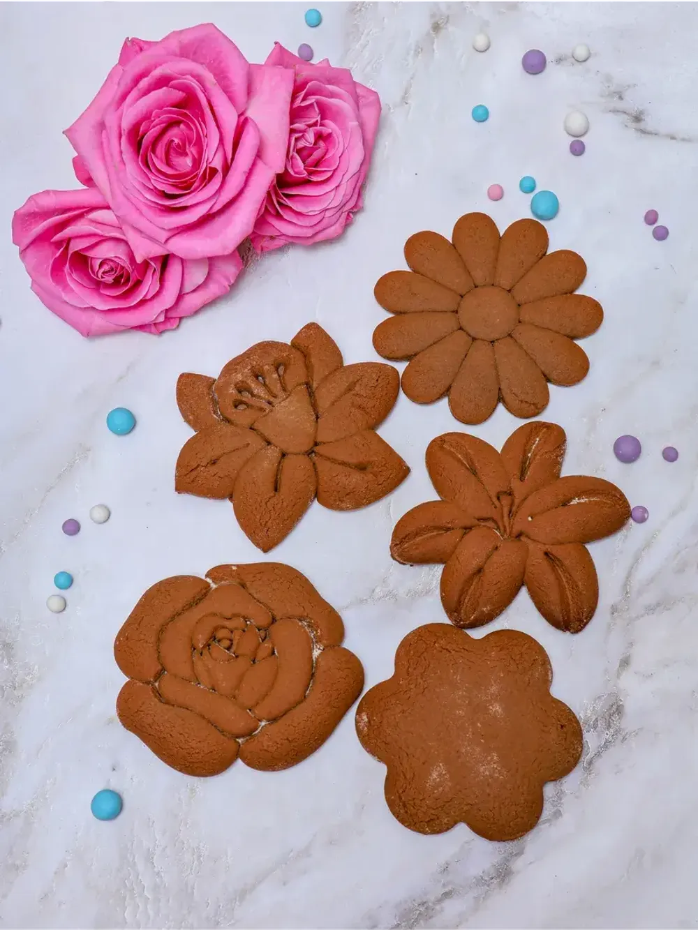 Набор для росписи "Цветы" из шоколадного теста