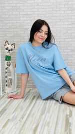 Футболка МЛ-6001-П (голубая пудра)