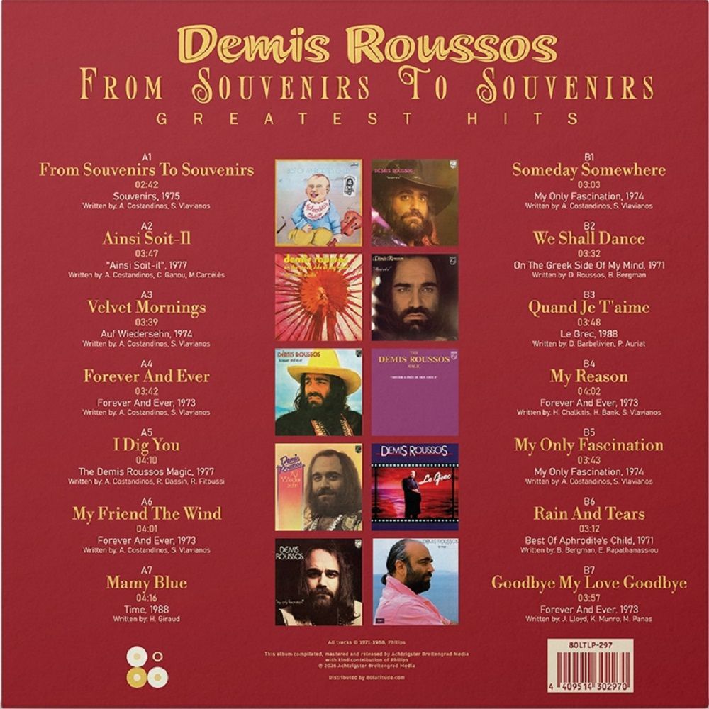 Demis Roussos - From Souvenirs To Souvenirs - Greatest Hits (LP) Новая запечатанная виниловая пластинка + ПОДАРОК