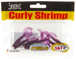 Мягкая приманка Lucky John Curly Shrimp 2in (50 мм), цвет S13, 10 шт.