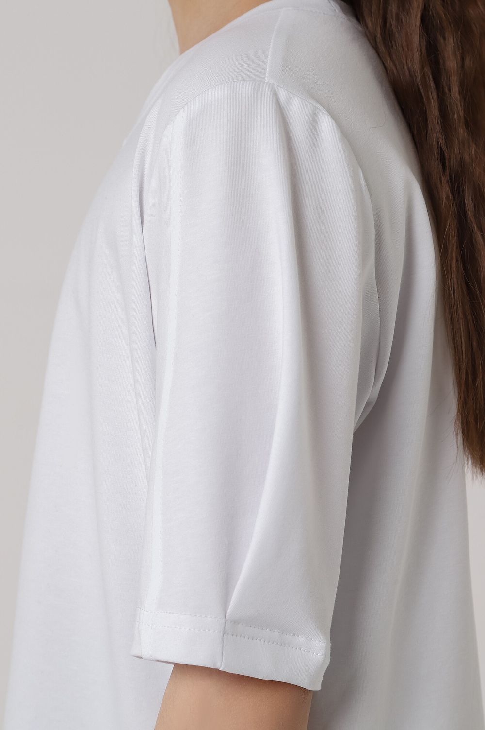 Фуфайка (футболка) для девочки Гретта-4 Виотекс БЕЛЫЙ